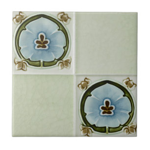 Art Nouveau Vintage Design Backsplash Tile 2 Sizes