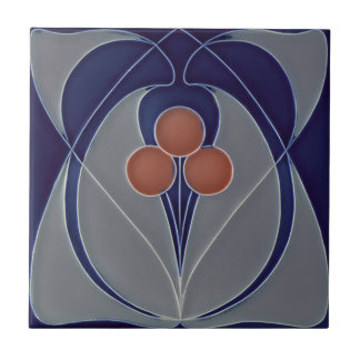 Art Nouveau Vintage Design Feature Tile in 2 Sizes