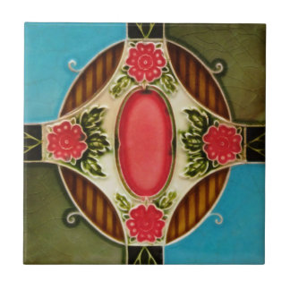 Art Nouveau Vintage Design Feature Tile in 2 Sizes