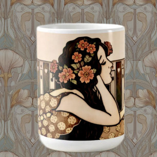 Art Nouveau Vintage reader Coffee Mug