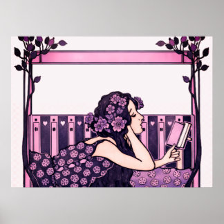 Art Nouveau Vintage reader Poster