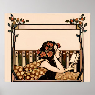 Art Nouveau Vintage reader Poster