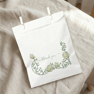 Art Nouveau vintage style pretty wedding thank you Favour Bag
