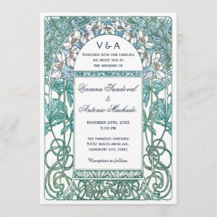 Art Nouveau Vintage Wedding Invitations VI