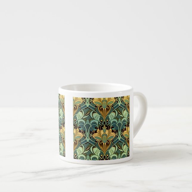 Art Nouveau Wallpaper Espresso Mug  (Front Right)