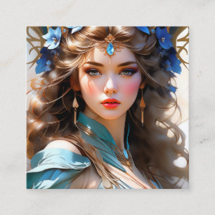 Art Nouveau was marked by a return to naturalism a Square Business Card