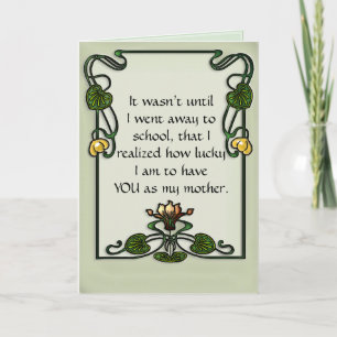 Art Nouveau Waterlily Frame on Celadon Card