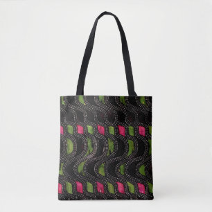 Art Nouveau Wave Pattern Tote Bag