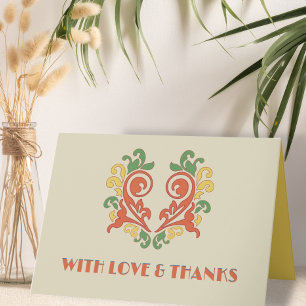 Art Nouveau Wedding Thank You Card