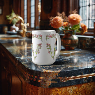 Art Nouveau Whimsical Blooms Coffee Mug