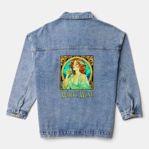 Art Nouveau White Wine Denim Jacket