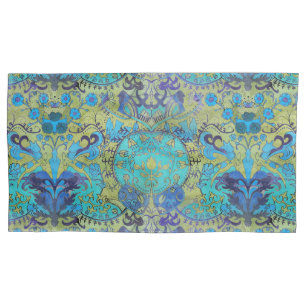 Art Nouveau William Morris 1970s Retro Reversible Pillowcase