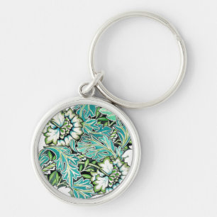 Art nouveau william morris anenome floral  key ring