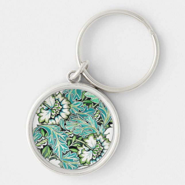 Art nouveau william morris anenome floral  key ring (Front)