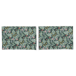 Art nouveau William Morris Leicester Flowers Folia Pillowcase