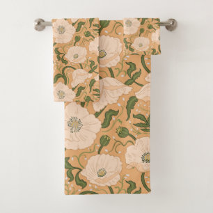 Art Nouveau William-Morris Pattern Bath Towel Set