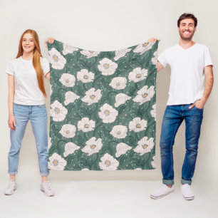 Art Nouveau William-Morris Pattern Fleece Blanket