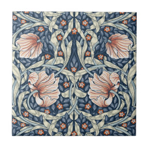 Art Nouveau,William Morris pimpernel floral design Ceramic Tile