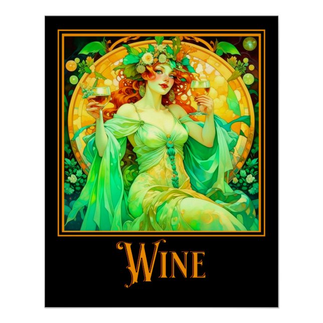 Art Nouveau Wine Poster (Front)
