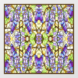 Art Nouveau Wisteria Faux Stained Glass Pattern 