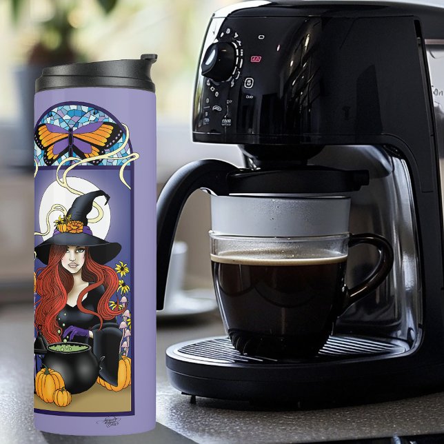 Art Nouveau Witch Thermal Tumbler (Creator Uploaded)