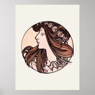 Art Nouveau Woman by Alphonse Mucha Poster