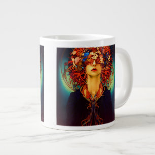 Art Nouveau Woman Combo Mug, 15 oz Mug