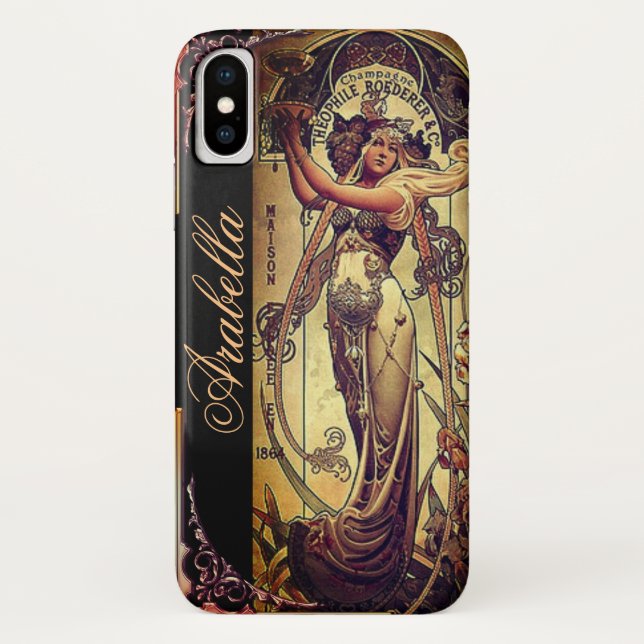 Art nouveau woman elegant advertisement hingre Case-Mate iPhone case (Back)