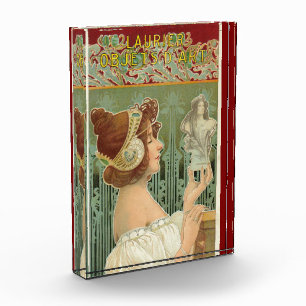 Art nouveau woman French art by henri livemont Photo Block