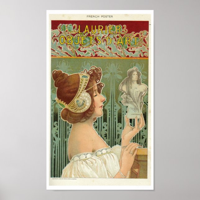 Art nouveau woman French art by henri livemont Poster (Front)