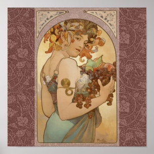 Art Nouveau Woman Mucha Beautiful Poster