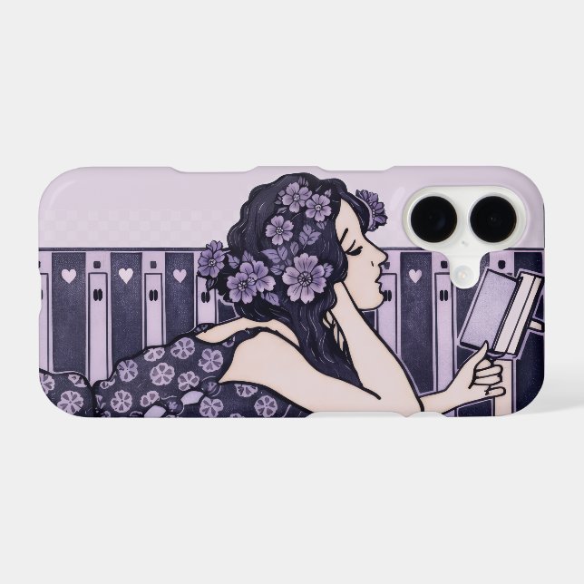 Art Nouveau woman reading  (Back (Horizontal))