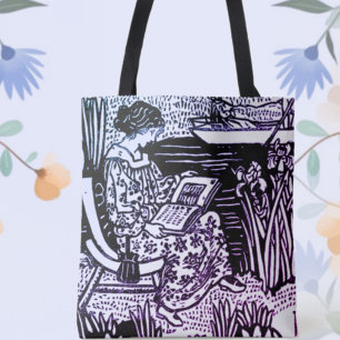 Art Nouveau Woman Reading     Tote Bag