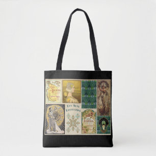 Art nouveau women's advertisements tote bag