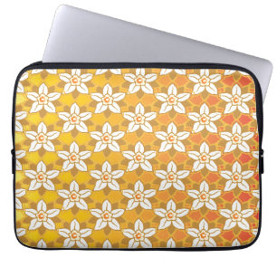 Art Nouveau yellow Jonquil floral wallpaper damask Laptop Sleeve