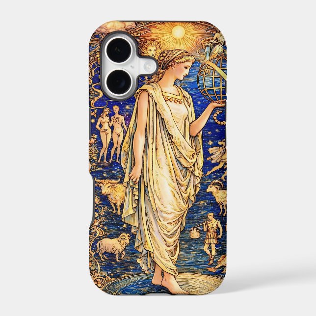 Art Nouveau Zodiac Goddess Celestial Illustration  (Back)