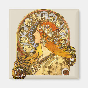 Art Nouveau Zodiac Magnet