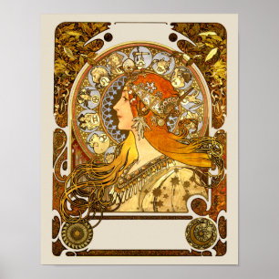 Art Nouveau Zodiac Poster
