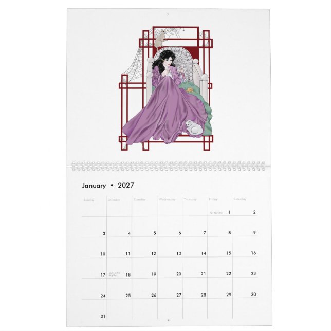 Art nouveua Calendar (Jan 2027)