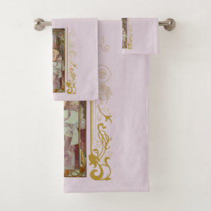 Art Noveau Alphonse Mucha Night’s Rest Bath Towel Set