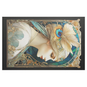 Art Nuovae Victorian Style Female Quilt Panels Fabric