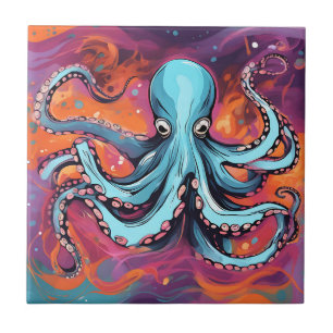 Art Octopus Dream Ceramic Tile