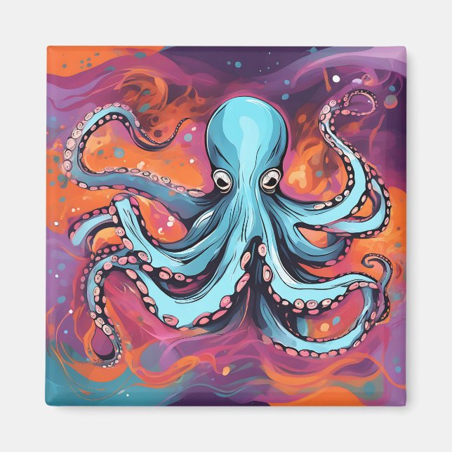 Art Octopus Dream Magnet (Front)