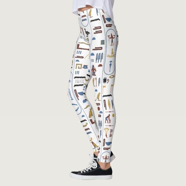 Art Of Ancient Egypt High Waisted Dance Yoga Leggings (Left)