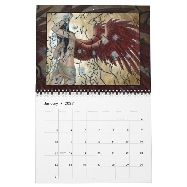Art of Angela Sasser - Series I - Fantasy Calendar (Jan 2027)