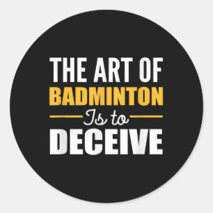 Art Of Badminton Badminton Player Classic Round Sticker