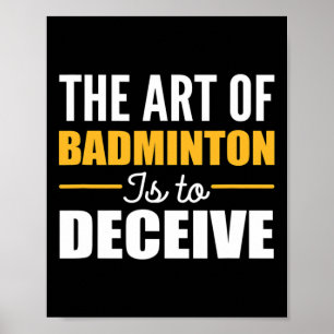 Art Of Badminton Badminton Player  Poster