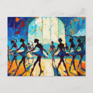 Art of Ballet (#1) oil painting Holiday Postcard