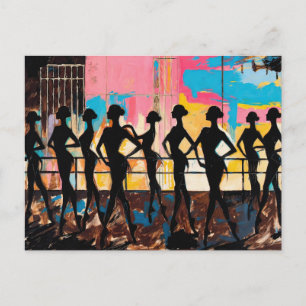 Art of Ballet (#2) oil painting Holiday Postcard