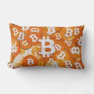 Art of Bitcoin (#4) oil painting Lumbar Cushion